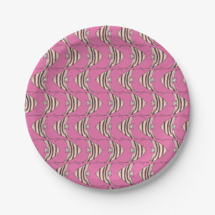 Pink Angel Fish Pappteller