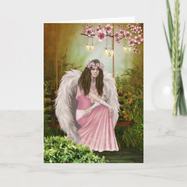 Pink Angel Sympathy Card Karte