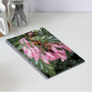 Pink Angel Wing Begonia Floral Notizblock