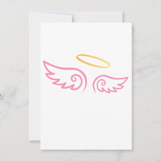 Pink Angel Wings mit Halo (Vorderseite)