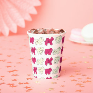 Pink Animal Crackers Cookies Circus Geburtstagspar Pappbecher