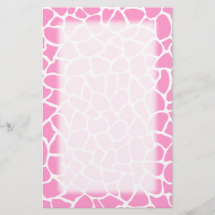 Pink Animal Print Giraffe Muster Briefpapier