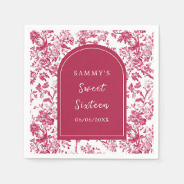 Pink Antike Chinoiserie 16 . Geburtstag Serviette