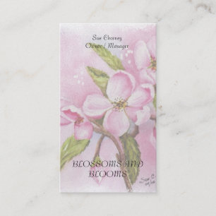 PINK APPLE BLOSSOM CARTE DE VISITE DE FLEURS DE CO
