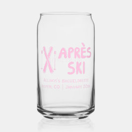 Pink Apres Ski Winter Junggeselinnen-Abschied Gefa Dosenglas