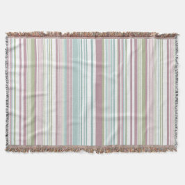 Pink, Aqua, mint, spring rain and mauve stripes Decke