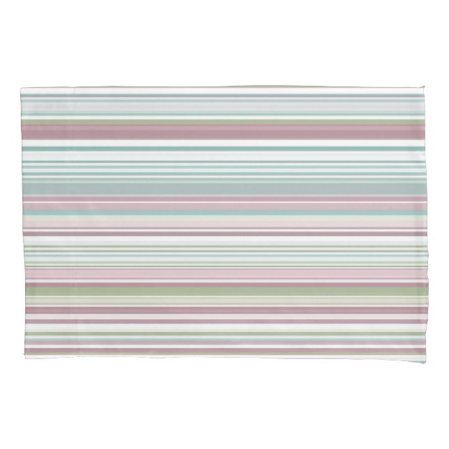 Pink, Aqua, mint, spring rain and mauve stripes Kissenbezug (Vorderseite)