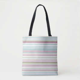 Pink, Aqua, mint, spring rain and mauve stripes Tasche