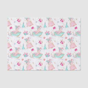 Pink & Aqua Skaten & Weihnachtsfeiern Seidenpapier