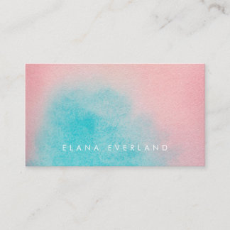 Pink Aqua Sky Wasserfarbe Wash Ladys Terminkarte