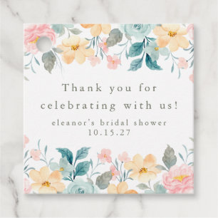 Pink Aquamarin floral Brautparty Custom Vielen Dan Geschenkanhänger