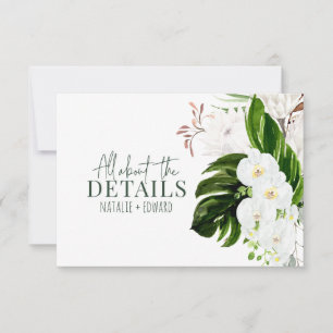 Pink, aquamarin + orchid, tropisch-blumengeschmück save the date