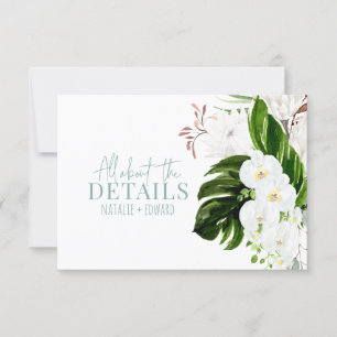 Pink, aquamarin + orchid, tropisch-blumengeschmück save the date
