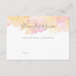 Pink Aquarell Kinderduschempfehlung für Mama Cards Einladung