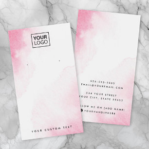 Pink Aquarell Logo Ohrkarte