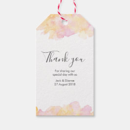Pink Aquarell personalisiert Danke Ihnen Anhänger