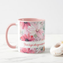 Pink-Aquarellfarben-Blume drucken | Geschenk für M