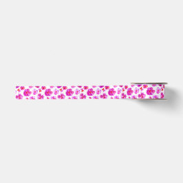 Pink Aquarellpansy violas art band Satinband