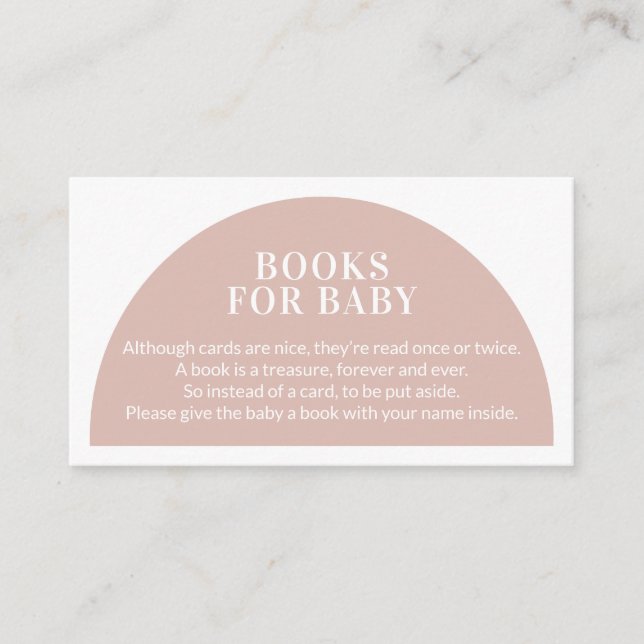 Pink Arch Books for Baby Shooting Begleitkarte (Vorderseite)