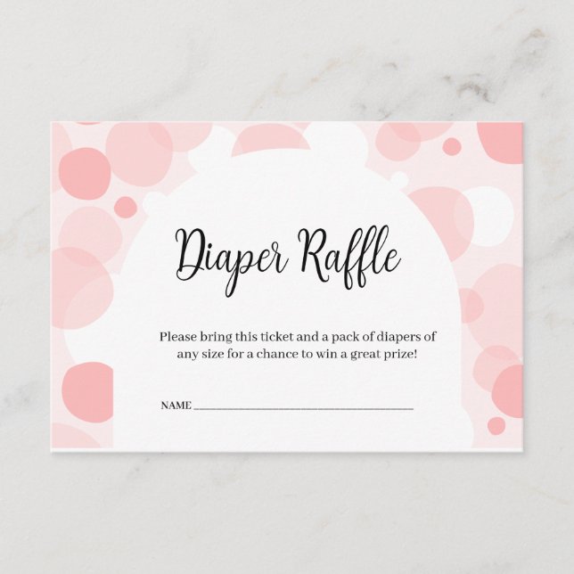 Pink arch Polka Dot Girl Dusche Windelwanne Windel Begleitkarte (Vorderseite)