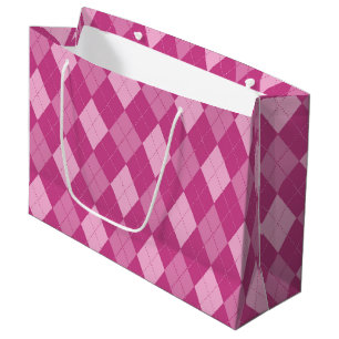 Pink Argyll Mittlere Geschenktasche Große Geschenktüte