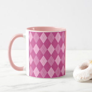 Pink Argyll Tasse