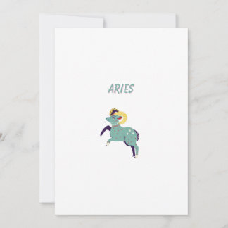 Pink Aries, zodiac, star sign print Einladung
