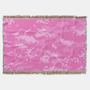 Pink ARMY ACU Camouflage Camouflage Throw Blanket Decke