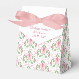 Pink Art Deco Baby Dusche Gefallen Box Geschenkschachtel