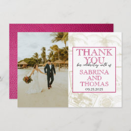 Pink Aruba Dankeskarte