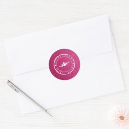 Pink Aruba Pass Runder Aufkleber