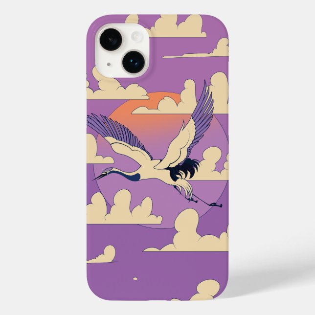 Pink Asian Crane Bird Case-Mate iPhone 14 Plus Hülle (Rückseite)