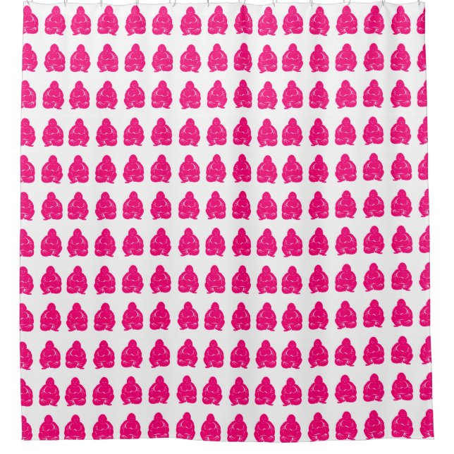 Pink Asian Moods Buddah Boys Duschvorhang (Vorderseite)