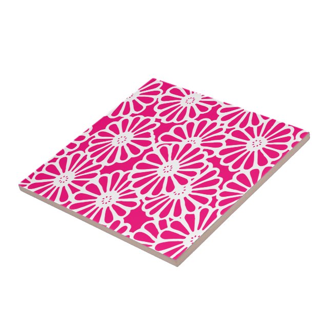Pink Asian Moods Floral Fliese (Seite)
