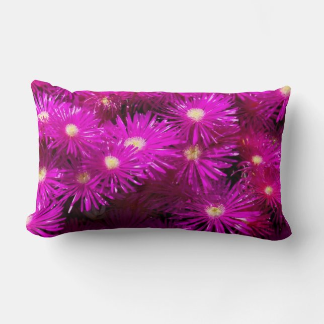 Pink-Aster-Blume Lendenkissen (Vorderseite)