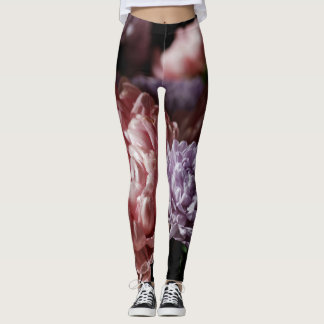 Pink Aster Bouquet: Barockbeleuchtung. Leggings