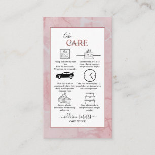 Pink-Ästhetik-Cake-Care-Visitenkarte Visitenkarte