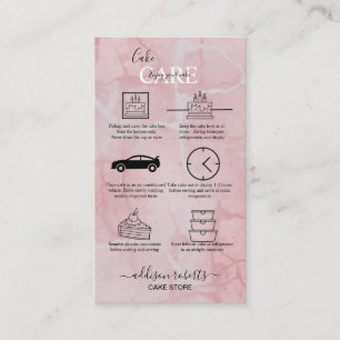 Pink-Ästhetik-Cake-Care-Visitenkarte Visitenkarte