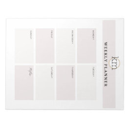 Pink Ästhetischer Beruflicher Wochenplaner Notizblock