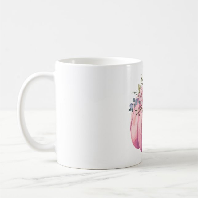 Pink Autumn Pumpkin Tasse (Links)