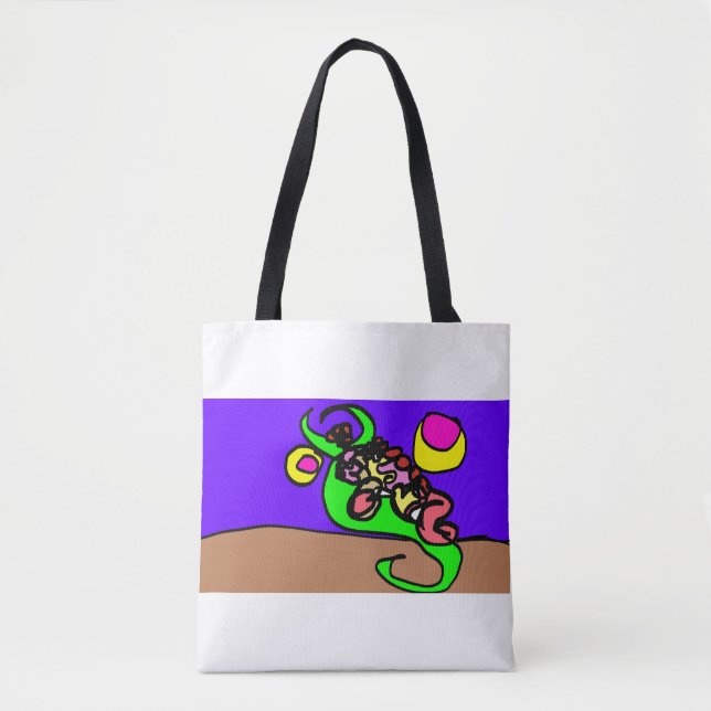 Pink axolotl art tasche (Vorderseite)