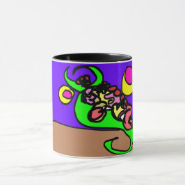 Pink axolotl art tasse