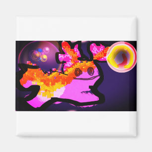 Pink axolotspass Welle Magnet