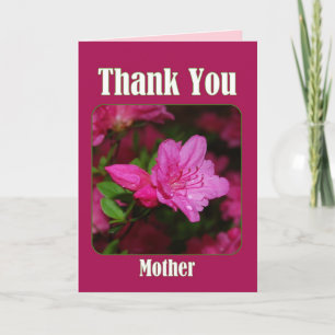 Pink Azalea Mutter Vielen Dank Leere Dankeskarte