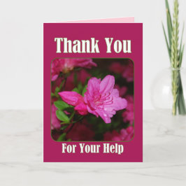 Pink Azalea Vielen Dank für Ihre Hilfe Dankeskarte