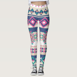 Pink Aztec Blend Frauen Leggings