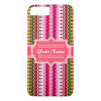 Pink Aztec Tribal Ikat Personalisierter Name Case-Mate iPhone Hülle