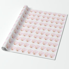 Pink Baby Animal Safari rasend hoch Geschenkpapier