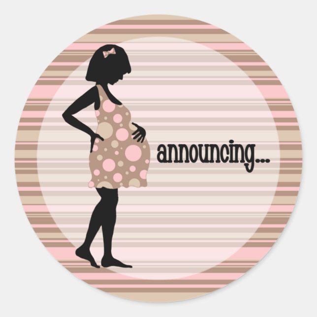 Pink Baby Announctions Stickers (Vorderseite)