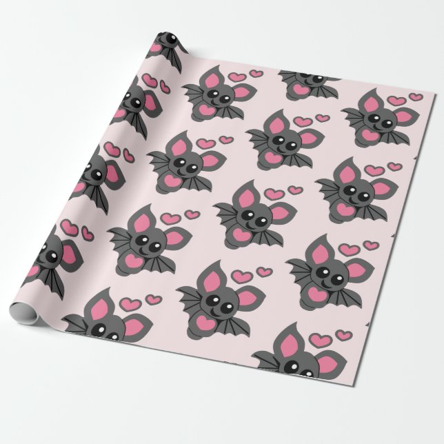 Pink Baby Bat Geschenkpapier (Ungerollt)